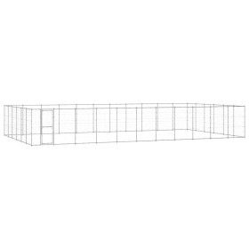 Galvanized steel outdoor kennel 79.86 m² by vidaXL, Dog kennels and fences - Ref: Foro24-3082332, Price: 1,00 €, Discount: %