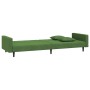 Sofá cama de 2 plazas con dos almohadas terciopelo verde oscuro de vidaXL, Sofás - Ref: Foro24-337630, Precio: 255,26 €, Desc...