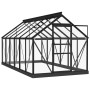 Anthracite gray aluminum glass greenhouse 155x298x191 cm by vidaXL, Greenhouses - Ref: Foro24-3082335, Price: 999,57 €, Disco...