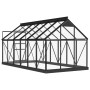 Anthracite gray aluminum glass greenhouse 155x298x191 cm by vidaXL, Greenhouses - Ref: Foro24-3082335, Price: 999,57 €, Disco...