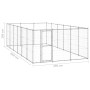 Galvanized steel outdoor kennel 21.78 m² by vidaXL, Dog kennels and fences - Ref: Foro24-3082328, Price: 565,54 €, Discount: %