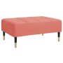 Reposapiés de terciopelo rosa 78x56x32 cm de vidaXL, Otomanas - Ref: Foro24-337816, Precio: 80,17 €, Descuento: %