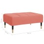 Pink velvet footstool 78x56x32 cm by vidaXL, Ottomans - Ref: Foro24-337816, Price: 80,17 €, Discount: %