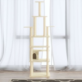 Cat scratching post with cream sisal posts 183 cm by vidaXL, Cat furniture - Ref: Foro24-171482, Price: 82,99 €, Discount: %