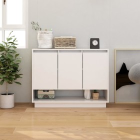 Aparador de madera contrachapada blanco brillante 97x31x75 cm de vidaXL, Aparadores - Ref: Foro24-809536, Precio: 90,99 €, De...