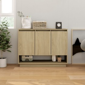 Sonoma oak plywood sideboard 97x31x75 cm by vidaXL, Sideboards - Ref: Foro24-809533, Price: 91,99 €, Discount: %