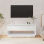 Mueble para TV madera contrachapada blanco brillo 102x41x44 cm de vidaXL, Muebles TV - Ref: Foro24-809491, Precio: 52,39 €, D...