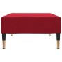 Reposapiés de terciopelo rojo vino tinto 78x56x32 cm de vidaXL, Otomanas - Ref: Foro24-337703, Precio: 86,60 €, Descuento: %