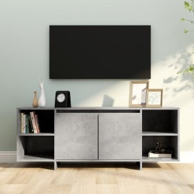 Concrete gray plywood TV cabinet 130x35x50 cm by vidaXL, TV Furniture - Ref: Foro24-809588, Price: 83,99 €, Discount: %