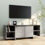 Concrete gray plywood TV cabinet 130x35x50 cm by vidaXL, TV Furniture - Ref: Foro24-809588, Price: 76,90 €, Discount: %