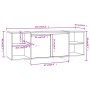 TV-Schrank aus betongrauem Sperrholz, 130 x 35 x 50 cm von vidaXL, TV-Möbel - Ref: Foro24-809588, Preis: 76,90 €, Rabatt: %