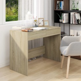 Sonoma oak plywood desk 101x50x76.5 cm by vidaXL, Desks - Ref: Foro24-809560, Price: 68,99 €, Discount: %