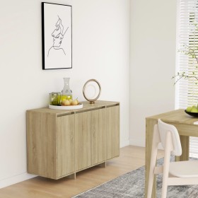 Sideboard aus Sonoma-Eichensperrholz, 120 x 41 x 75 cm von vidaXL, Sideboards - Ref: Foro24-809605, Preis: 160,12 €, Rabatt: %