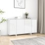 Aparador de madera contrachapada blanco brillante 135x41x75 cm de vidaXL, Aparadores - Ref: Foro24-809599, Precio: 181,68 €, ...