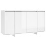 Aparador de madera contrachapada blanco brillante 135x41x75 cm de vidaXL, Aparadores - Ref: Foro24-809599, Precio: 174,99 €, ...