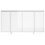 Aparador de madera contrachapada blanco brillante 135x41x75 cm de vidaXL, Aparadores - Ref: Foro24-809599, Precio: 174,99 €, ...