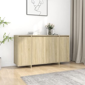 Aparador de madera contrachapada roble Sonoma 135x41x75 cm de vidaXL, Aparadores - Ref: Foro24-809596, Precio: 147,58 €, Desc...