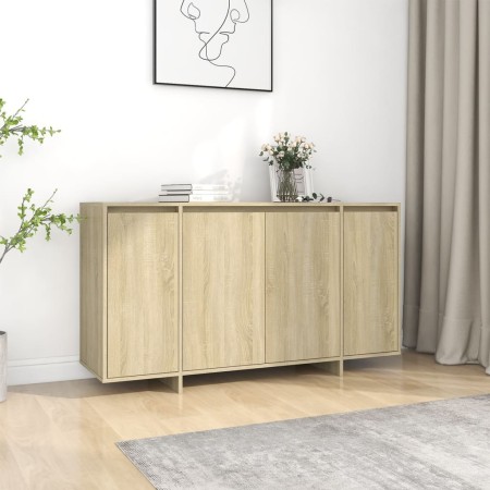 Sideboard aus Sonoma-Eichensperrholz, 135 x 41 x 75 cm von vidaXL, Sideboards - Ref: Foro24-809596, Preis: 153,34 €, Rabatt: %