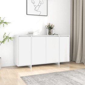 Aparador de madera contrachapada blanco 135x41x75 cm de vidaXL, Aparadores - Ref: Foro24-809593, Precio: 156,96 €, Descuento: %