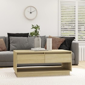 Sonoma oak plywood coffee table 102.5x55x44 cm by vidaXL, Coffee table - Ref: Foro24-809506, Price: 93,68 €, Discount: %