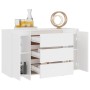 Aparador con 3 cajones madera contrachapada blanco 120x41x75 cm de vidaXL, Aparadores - Ref: Foro24-809611, Precio: 150,06 €,...