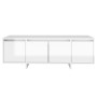 Hochglanzweißer TV-Schrank aus Sperrholz, 120 x 30 x 40,5 cm von vidaXL, TV-Möbel - Ref: Foro24-809581, Preis: 83,73 €, Rabat...