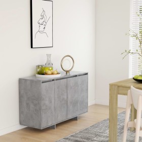 Concrete gray plywood sideboard 120x41x75 cm by vidaXL, Sideboards - Ref: Foro24-809606, Price: 174,42 €, Discount: %