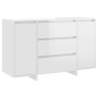 Sideboard with 3 drawers, white gloss plywood, 120x41x75 cm. by vidaXL, Sideboards - Ref: Foro24-809617, Price: 153,33 €, Dis...