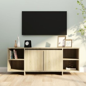 Mueble para TV madera contrachapada roble Sonoma 130x35x50 cm de vidaXL, Muebles TV - Ref: Foro24-809587, Precio: 82,50 €, De...