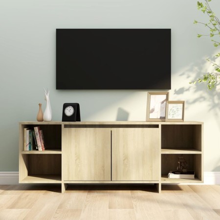 Sonoma oak plywood TV cabinet 130x35x50 cm by vidaXL, TV Furniture - Ref: Foro24-809587, Price: 82,50 €, Discount: %