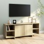 Sonoma oak plywood TV cabinet 130x35x50 cm by vidaXL, TV Furniture - Ref: Foro24-809587, Price: 82,50 €, Discount: %