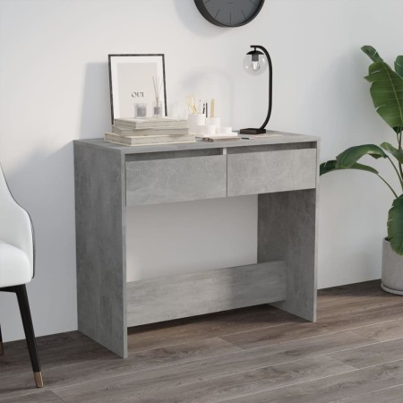 Console table made of gray concrete plywood 89x41x76.5 cm by vidaXL, Side tables - Ref: Foro24-809570, Price: 63,03 €, Discou...