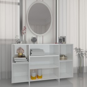 Glossy white plywood sideboard 120x30x75 cm by vidaXL, Sideboards - Ref: Foro24-809626, Price: 66,47 €, Discount: %