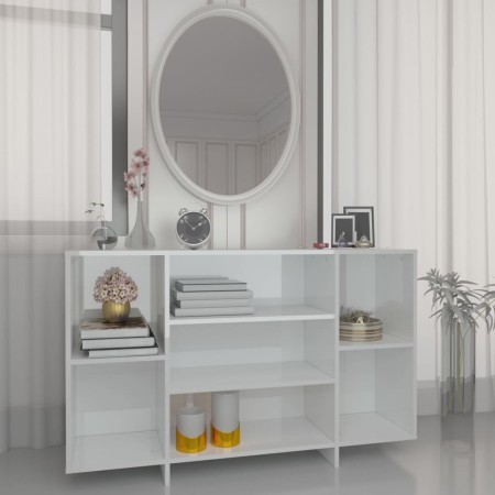 Hochglanzweißes Sperrholz-Sideboard 120x30x75 cm von vidaXL, Sideboards - Ref: Foro24-809626, Preis: 66,47 €, Rabatt: %