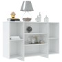 Glossy white plywood sideboard 120x30x75 cm by vidaXL, Sideboards - Ref: Foro24-809626, Price: 66,99 €, Discount: %