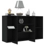 Black plywood sideboard 120x30x75 cm by vidaXL, Sideboards - Ref: Foro24-809621, Price: 78,29 €, Discount: %