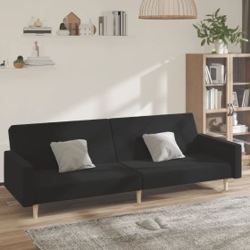 2 seater black fabric sofa bed by vidaXL, Sofas - Ref: Foro24-337288, Price: 209,99 €, Discount: %