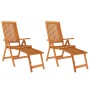 Folding garden chairs footrest 2 pcs eucalyptus wood by vidaXL, Garden chairs - Ref: Foro24-316070, Price: 218,99 €, Discount: %