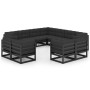 11-piece garden furniture set with black pine wood cushions by vidaXL, Garden sets - Ref: Foro24-3076998, Price: 1,00 €, Disc...