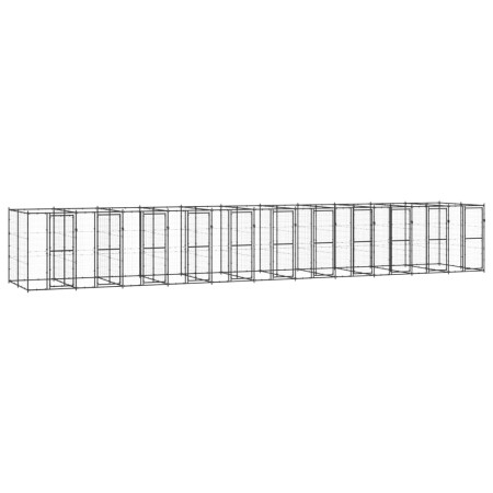 Steel outdoor kennel 26.62 m² by vidaXL, Dog kennels and fences - Ref: Foro24-3082269, Price: 1,00 €, Discount: %