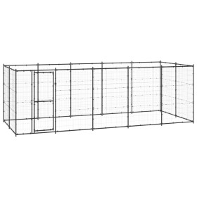 Hundezwinger aus Stahl für draußen 12,1 m² von vidaXL, Hundehütten und Zäune - Ref: Foro24-3082299, Preis: 459,99 €, Rabatt: %