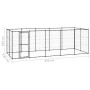 Outdoor steel dog kennel 12.1 m² by vidaXL, Dog kennels and fences - Ref: Foro24-3082299, Price: 459,99 €, Discount: %