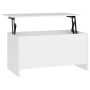 Mesa de centro madera contrachapada blanco 102x55,5x52,5 cm de vidaXL, Mesas de centro - Ref: Foro24-809665, Precio: 57,05 €,...