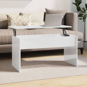 Couchtisch aus glänzend weißem Sperrholz, 102 x 50,5 x 52,5 cm von vidaXL, Couchtisch - Ref: Foro24-809635, Preis: 72,99 €, R...