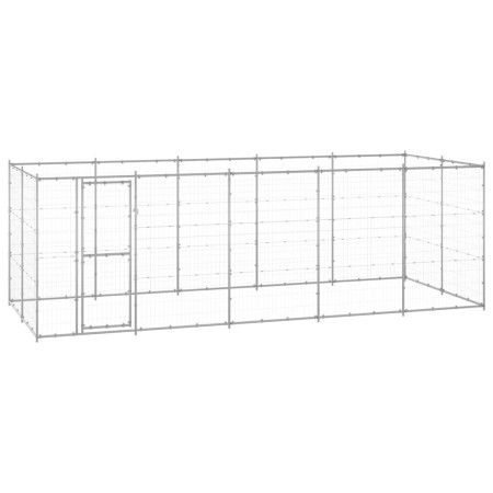 Außenzwinger aus verzinktem Stahl, 12,1 m² von vidaXL, Hundehütten und Zäune - Ref: Foro24-3082309, Preis: 447,35 €, Rabatt: %