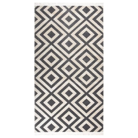 Black and light beige flat woven outdoor rug 80x150 cm by vidaXL, Outdoor protectors - Ref: Foro24-317070, Price: 29,83 €, Di...