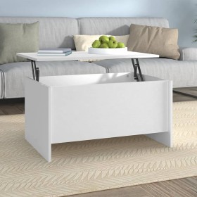 Mesa de centro madera de ingeniería blanco 80x55,5x41,5 cm de vidaXL, Mesas de centro - Ref: Foro24-809674, Precio: 64,96 €, ...