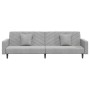 Sofá cama de 2 plazas con dos almohadas terciopelo gris claro de vidaXL, Sofás - Ref: Foro24-337628, Precio: 222,98 €, Descue...