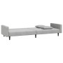 Sofá cama de 2 plazas con dos almohadas terciopelo gris claro de vidaXL, Sofás - Ref: Foro24-337628, Precio: 222,98 €, Descue...