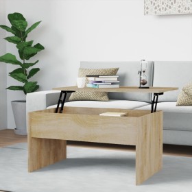 Center table made of Sonoma oak engineered wood, measuring 80x50.5x41.5 cm. by vidaXL, Coffee table - Ref: Foro24-809641, Pri...